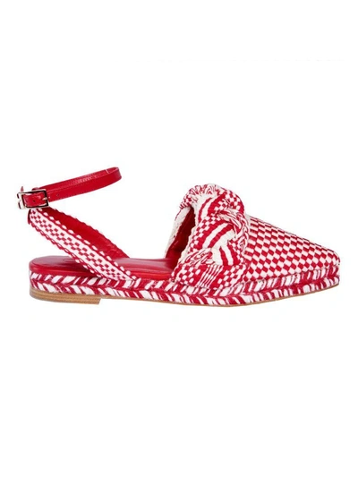 Antolina Paris Woven Sandals In Rojo-marfil