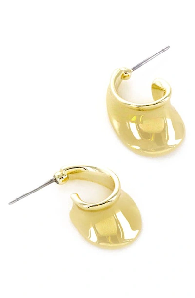 Panacea Domed Hoop Earrings In Gold