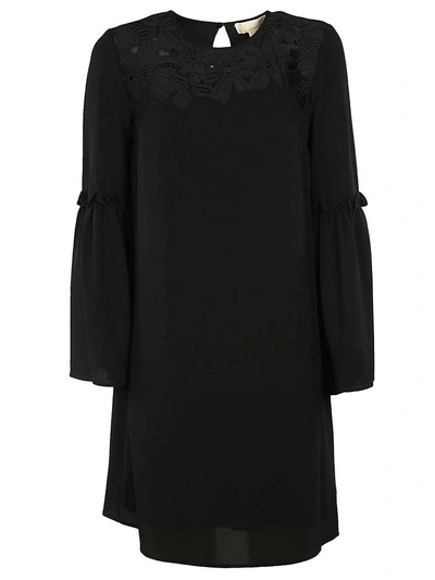 Michael Kors Michael  Embellished Dress In Black