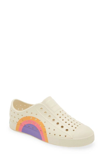 Native Shoes Kids' Jefferson Sugarlite Slip-on Sneaker In Bone White/ Pastel