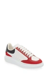 Alexander Mcqueen Oversize Low Top Sneaker In White/red