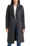Michael Michael Kors Belted Wool Blend Coat In Heather Grey