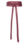 Ada Classic Wrap Belt In Raspberry Python