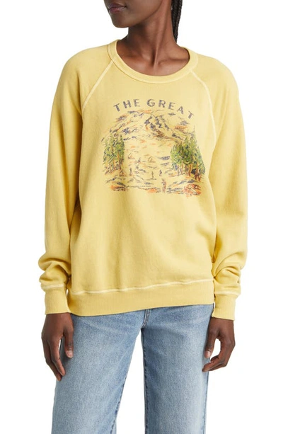 The Great The College Woodsy Trail Sweatshirt In Straw