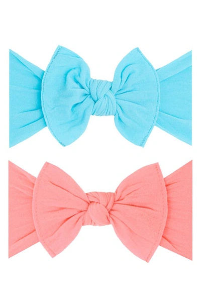 Baby Bling Headbands In Aqua Coral