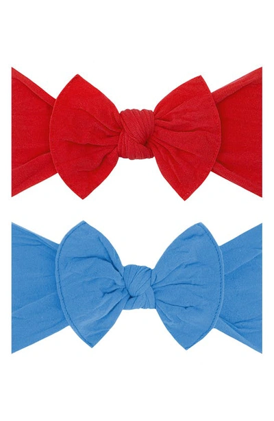 Baby Bling Babies' Headbands In Cherry Denim