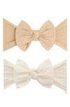 Baby Bling Babies' Headbands In Fawn Oatmeal