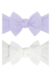 Baby Bling Babies' Headbands In Light Orchid White