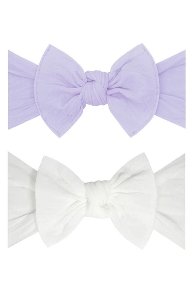 Baby Bling Babies' Headbands In Light Orchid White