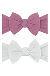 Baby Bling Babies' Headbands In Mauve Ash