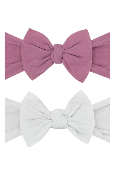 Baby Bling Babies' Headbands In Mauve Ash