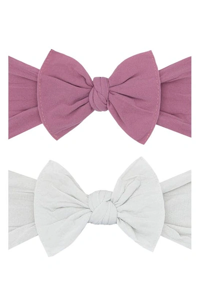 Baby Bling Headbands In Mauve Ash