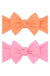 Baby Bling Babies' Headbands In Neon Coral Neon Pink A Boo