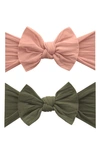 Baby Bling Babies' Headbands In Rose Gold Army Green