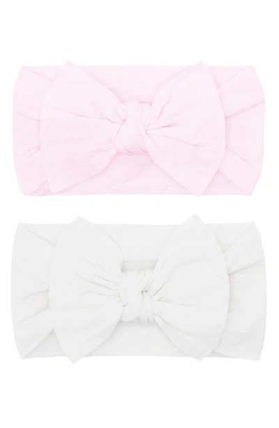 Baby Bling Babies' Headbands In White Pink