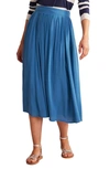 Boden Holiday Midi Skirt In Aegean Blue