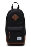 Herschel Supply Co Heritage Shoulder Bag In Black + Tan