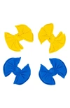 Baby Bling 4-pack Baby Fab Hair Clips In Canary Ocean