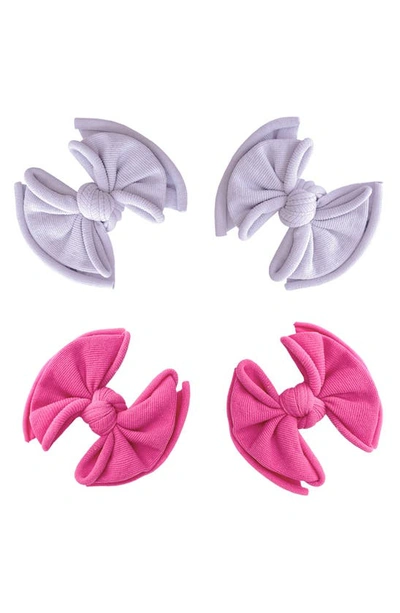 Baby Bling 4-pack Baby Fab Hair Clips In Light Orchid Gumball