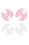 Baby Bling 4-pack Baby Fab Hair Clips In Pink White