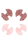 Baby Bling 4-pack Baby Fab Hair Clips In Putty Rose Quartz
