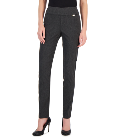 Inc International Concepts Women's Tummy-control Mid-rise Skinny Pants, Regular, Long & Short Lengths, Created For Macy's In Deep Black