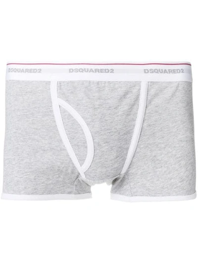 Dsquared2 Logo Band Boxer Briefs In Grey