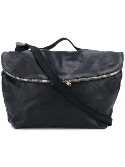 Guidi Large Messenger Bag In Black