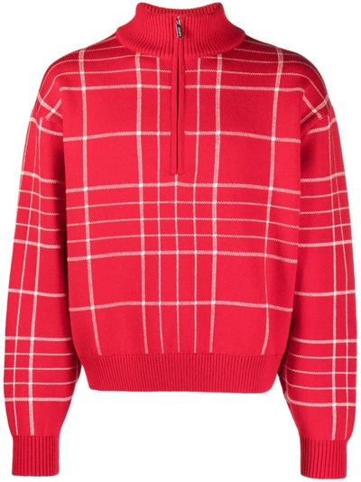 Jacquemus La Maille Carro Wool-blend Sweater In Red