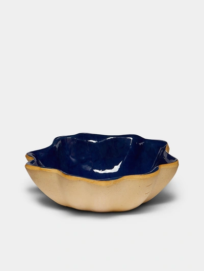 Terrafirma Ceramics Gourd Small Bowl In Blue