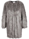 Lilly Sarti Midi Oversized Coat In Grey