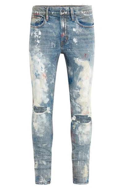 Hudson Zack Skinny Jeans In Destructed Painter