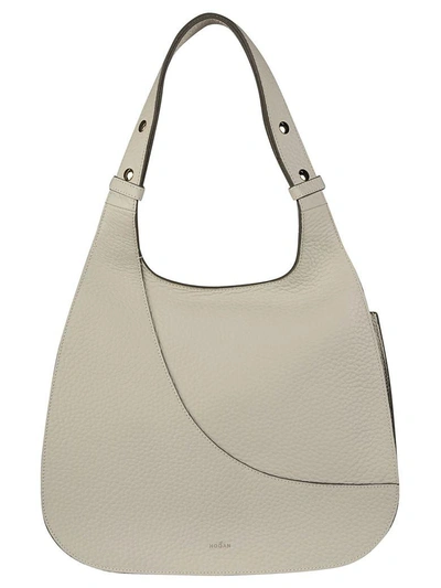 Hogan Studded Strap Tote In White