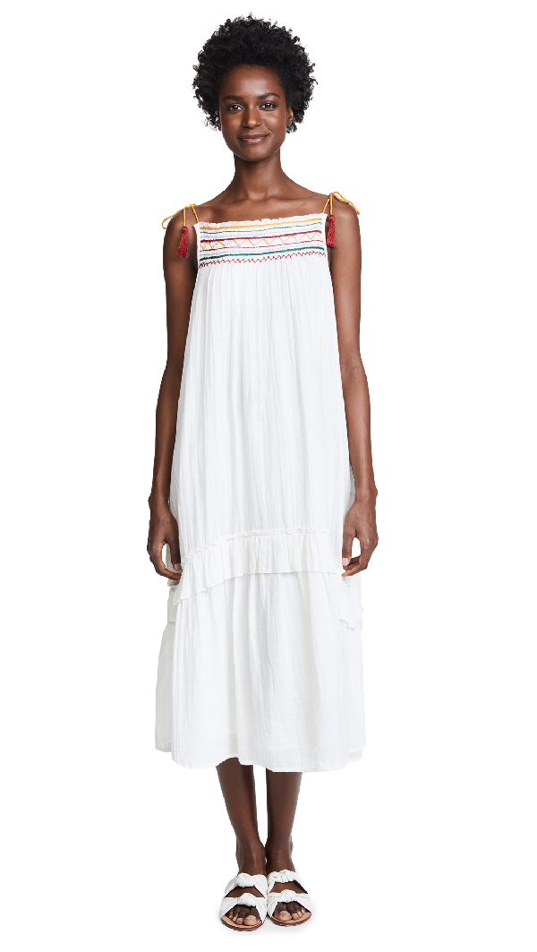 white cotton swing dress