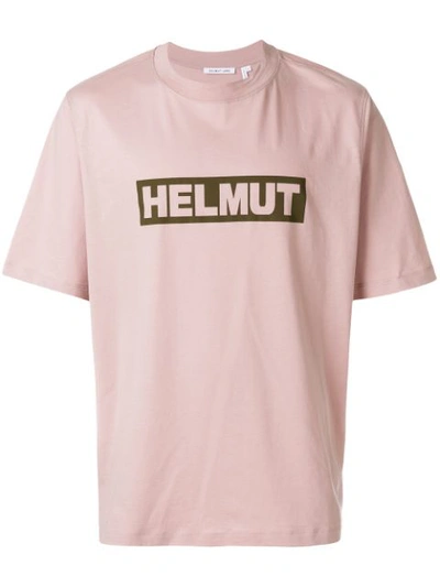 Helmut Lang Helmut Logo Tall Tee In Pink