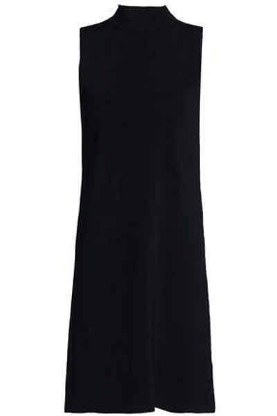 Solace London Woman Cutout Stretch-ponte Mini Dress Black