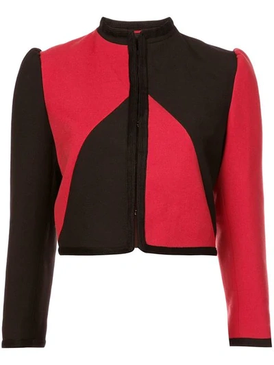 Gucci Guccy Colorblock Wool Jacket In Red