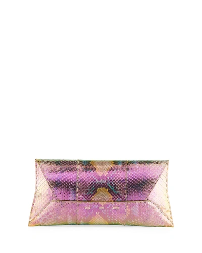 Vbh Manila Stretch Wave Maui Python Clutch Bag In Multi