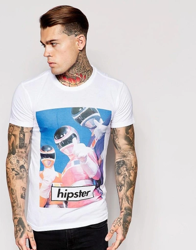Elevenparis X Life Is A Joke T-shirt With Power Rangers Print - White In White