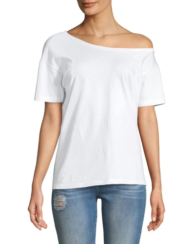 3x1 Off-the-shoulder Cotton Tee In White