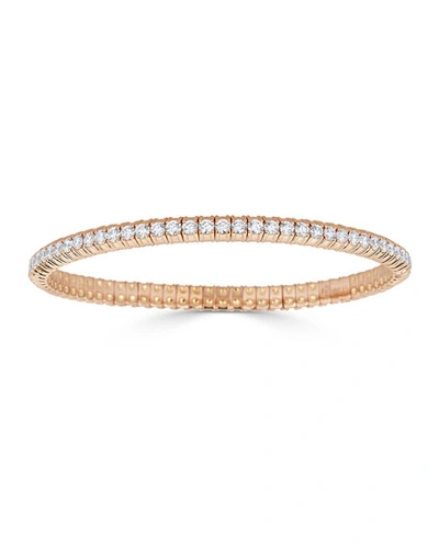 Zydo 18k Rose Gold Stretch Diamond Bracelet, 3.8tcw