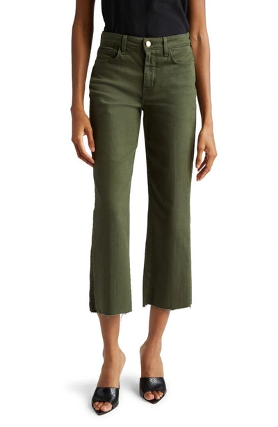 L Agence Wanda High-rise Wide-leg Crop Jeans In Balsam
