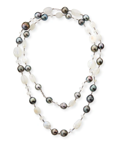 Belpearl 18k Moonstone & Pearl Necklace