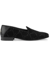 Gucci Gg Velvet Loafers In Black