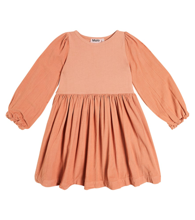 Molo Kids' Caro Round-neck Dress In Pink