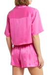 Lunya Washable Silk Button-up Short Pajamas In Caffeinated Pink