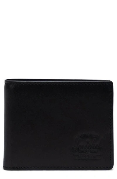Herschel Supply Co. Hank Rfid Leather Bifold Wallet In Black
