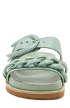 Vince Camuto Kennedys Leather Sandal In Green Ash
