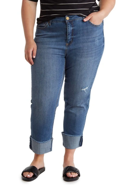 Seven7 Slim Straight Cuff Denim Jeans In Gloss