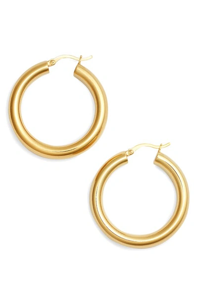 Argento Vivo Hoop Earrings In 14k Gold Plated Sterling Silver